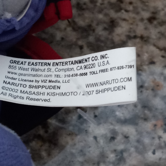 2002 Great Eastern Naruto Shippuden Deidara Anime Plush - Picture 6 of 7